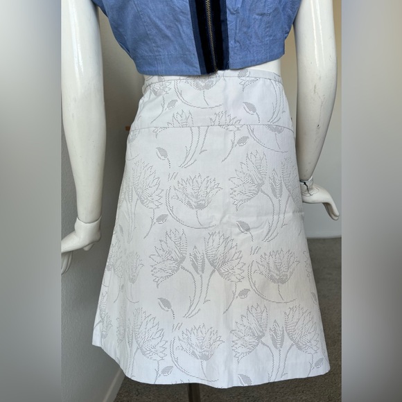 Behnaz Sarafpour White Print Skirt (10) - Picture 6 of 13